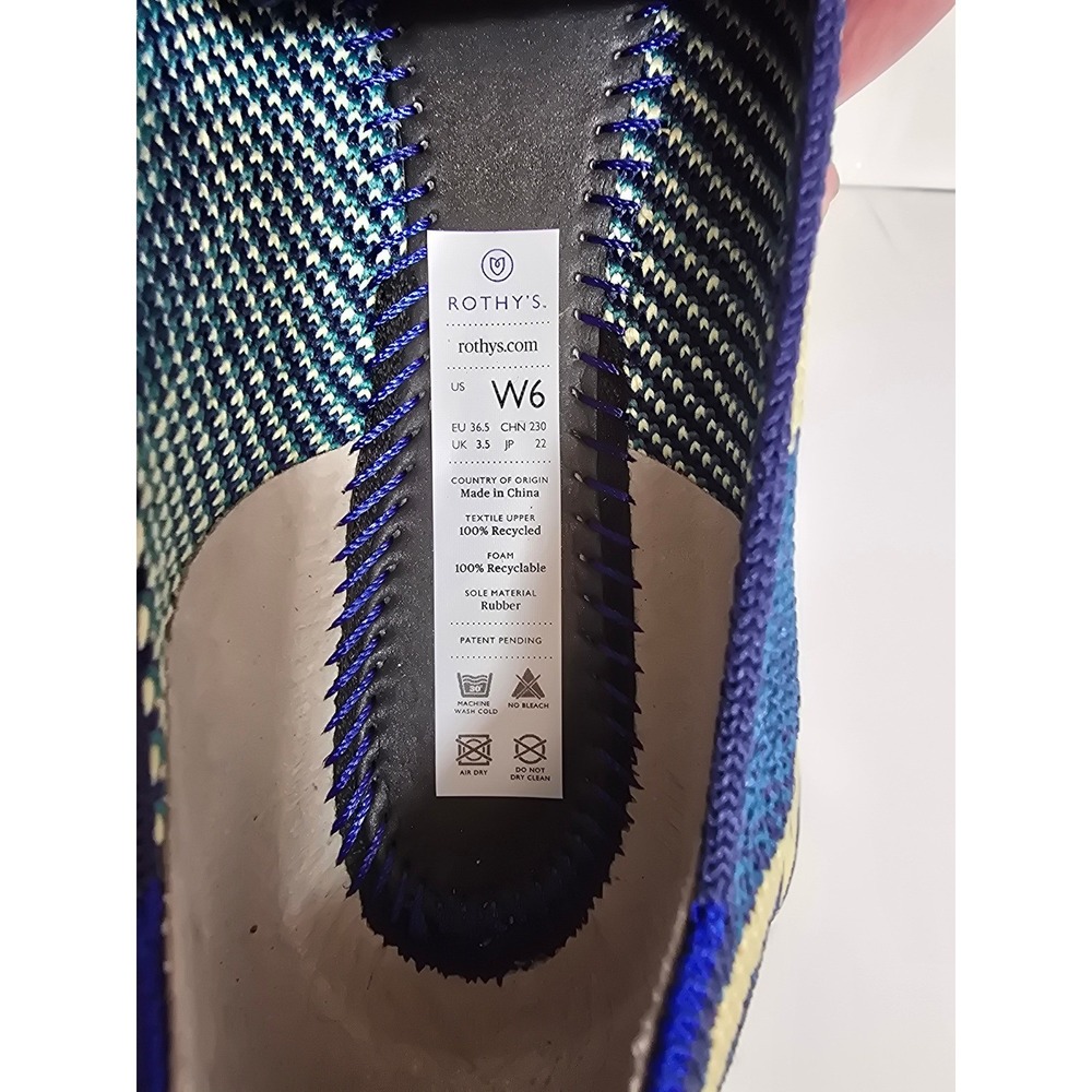 Rothy's The Flat Shoes Moroccan Blue Knit Women's Size 6 New RETIRED RARE - Picture 9 of 10